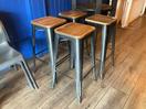 Thumbnail '2' of 4 x Tolix style wood top bar stools