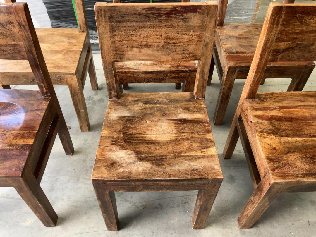 Photo '6' of 6x Vast Interior Wooden-Like Dining Chairs