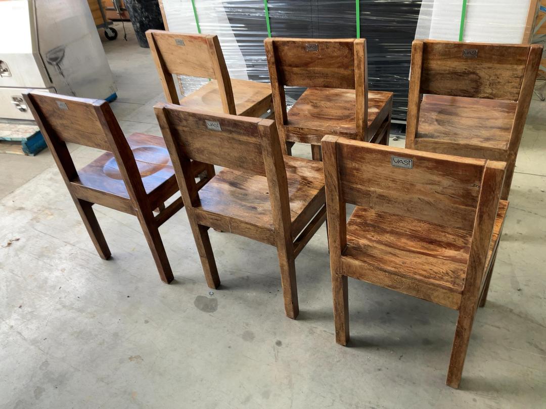Photo '25' of 6x Vast Interior Wooden-Like Dining Chairs