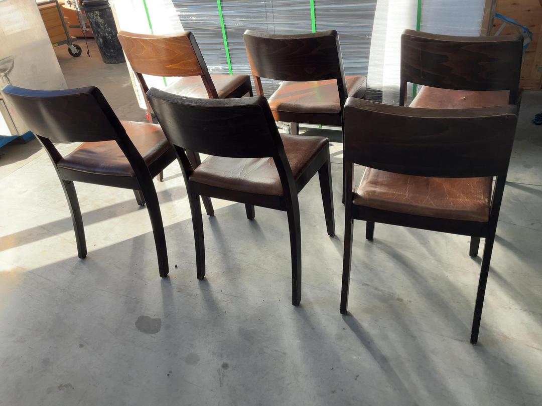 Photo '24' of 6x Brown Coloured Dining Chairs