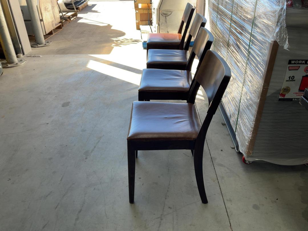 Photo '17' of 4x Brown Coloured Dining Chairs
