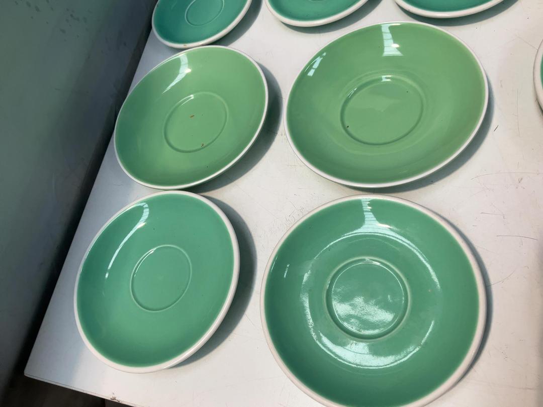 Photo '3' of Various Sized Green Coloured Saucers