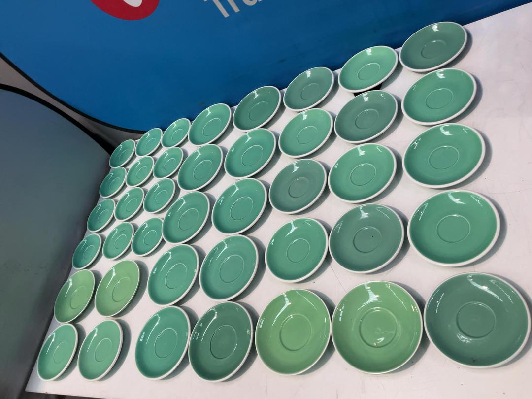 Photo '6' of Various Sized Green Coloured Saucers