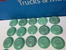 Thumbnail '9' of Various Sized Green Coloured Saucers