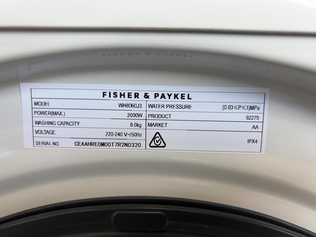 Photo '5' of Fisher & Paykel 8kg Washing Machine