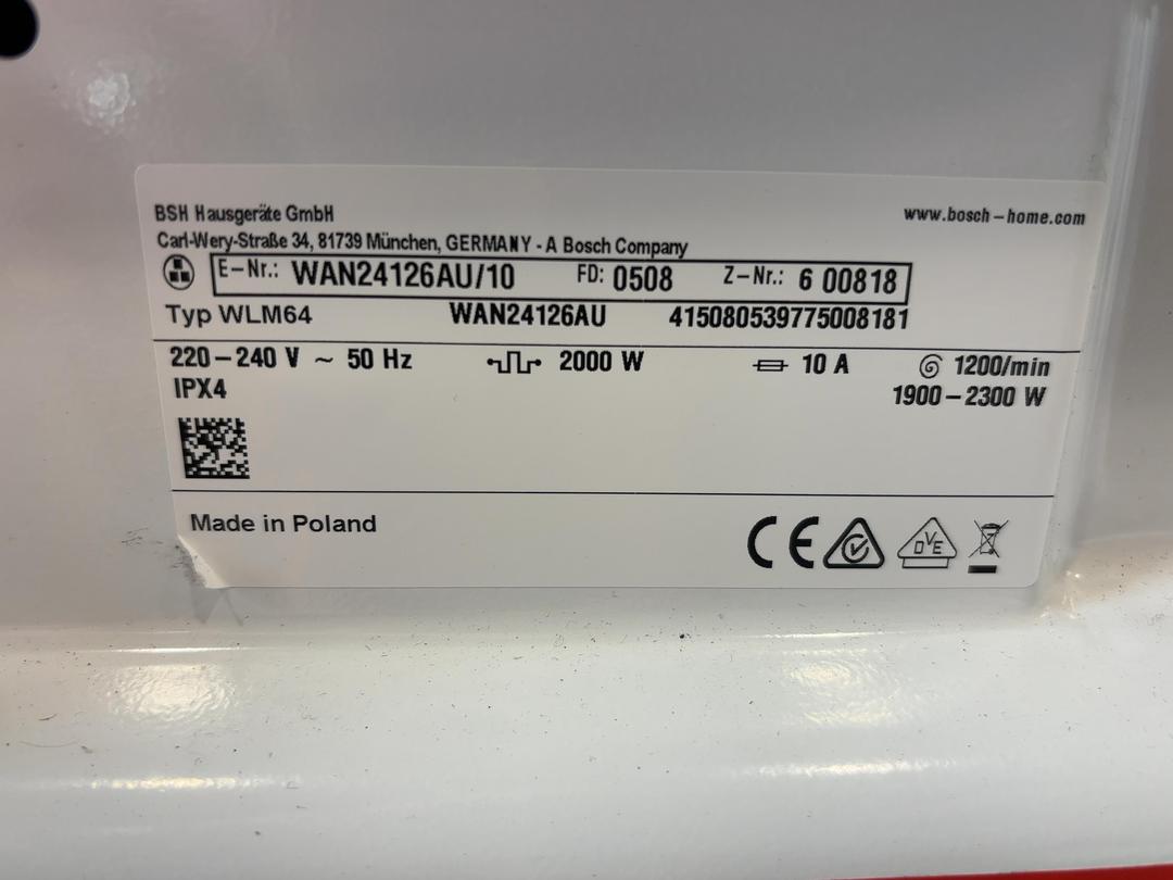 Photo '4' of BOSCH 9kg Washing Machine Photo '4' of BOSCH 9kg Washing Machine