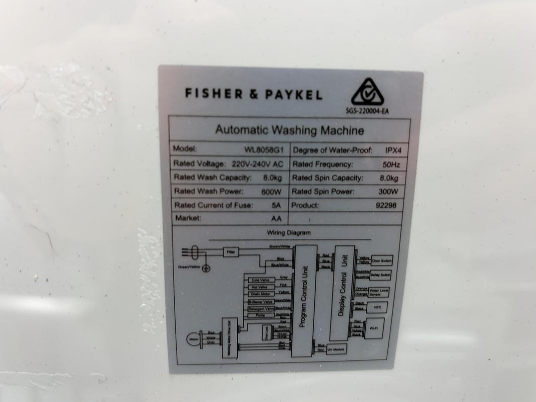 Photo '4' of Fisher & Paykel 8kg Washing Machine Photo '4' of Fisher & Paykel 8kg Washing Machine