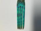 Thumbnail '6' of Bone Heru / Maori Hair Comb - Blue Paua Coloured