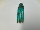 Thumbnail '7' of Bone Heru / Maori Hair Comb - Blue Paua Coloured