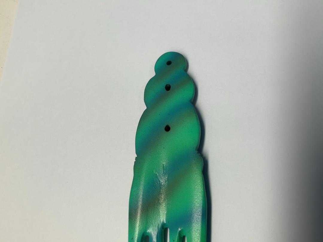 Photo '9' of Bone Heru / Maori Hair Comb - Blue Paua Coloured Photo '9' of Bone Heru / Maori Hair Comb - Blue Paua Coloured