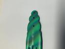 Thumbnail '9' of Bone Heru / Maori Hair Comb - Blue Paua Coloured