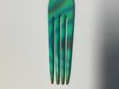 Thumbnail '10' of Bone Heru / Maori Hair Comb - Blue Paua Coloured