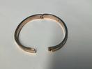 Thumbnail '9' of Gold/Rose Gold Coloured Bangle with White Coloured Stones