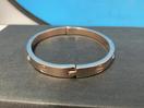 Thumbnail '13' of Gold/Rose Gold Coloured Bangle with White Coloured Stones
