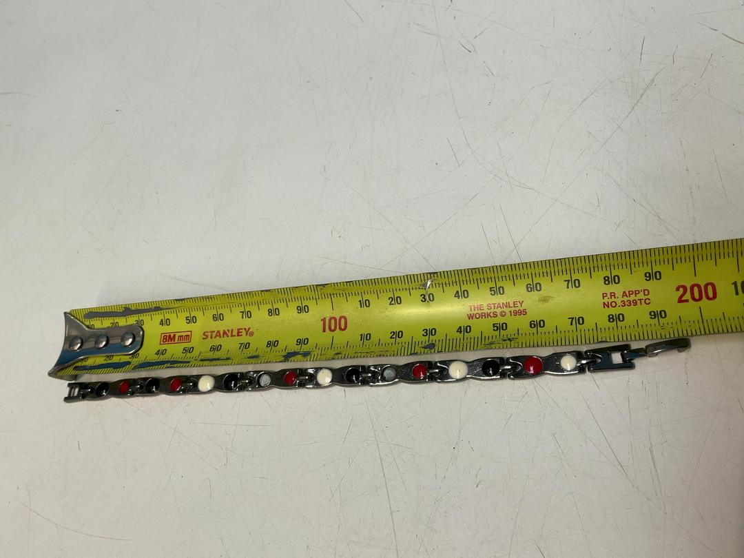 Photo '4' of Black/White/Red/Gold Coloured Bracelet Photo '4' of Black/White/Red/Gold Coloured Bracelet