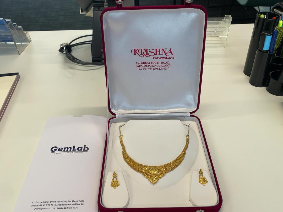 Photo '8' of 22 Carat Gold Necklace and Earring Set 24.19g