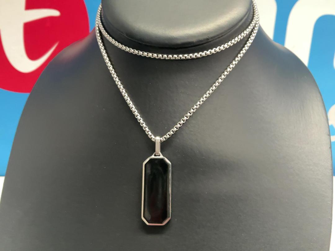 Photo '2' of Black Pendant Chain Necklace Photo '2' of Black Pendant Chain Necklace