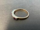 Thumbnail '3' of 9CT Gold Ring w/ Red and Diamond Stones - 375 PALL