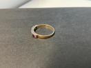 Thumbnail '6' of 9CT Gold Ring w/ Red and Diamond Stones - 375 PALL