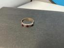 Thumbnail '9' of 9CT Gold Ring w/ Red and Diamond Stones - 375 PALL