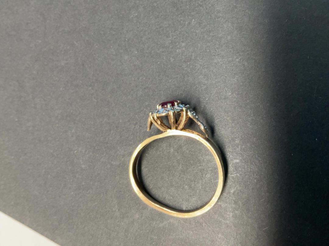 Photo '5' of 10CT Gold Ring w/ Red Stone - CR MHJ 417
