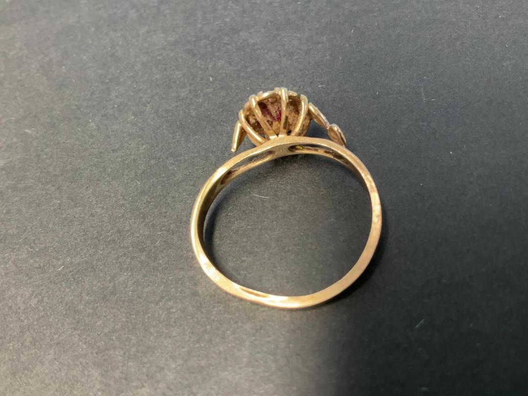 Photo '10' of 10CT Gold Ring w/ Red Stone - CR MHJ 417