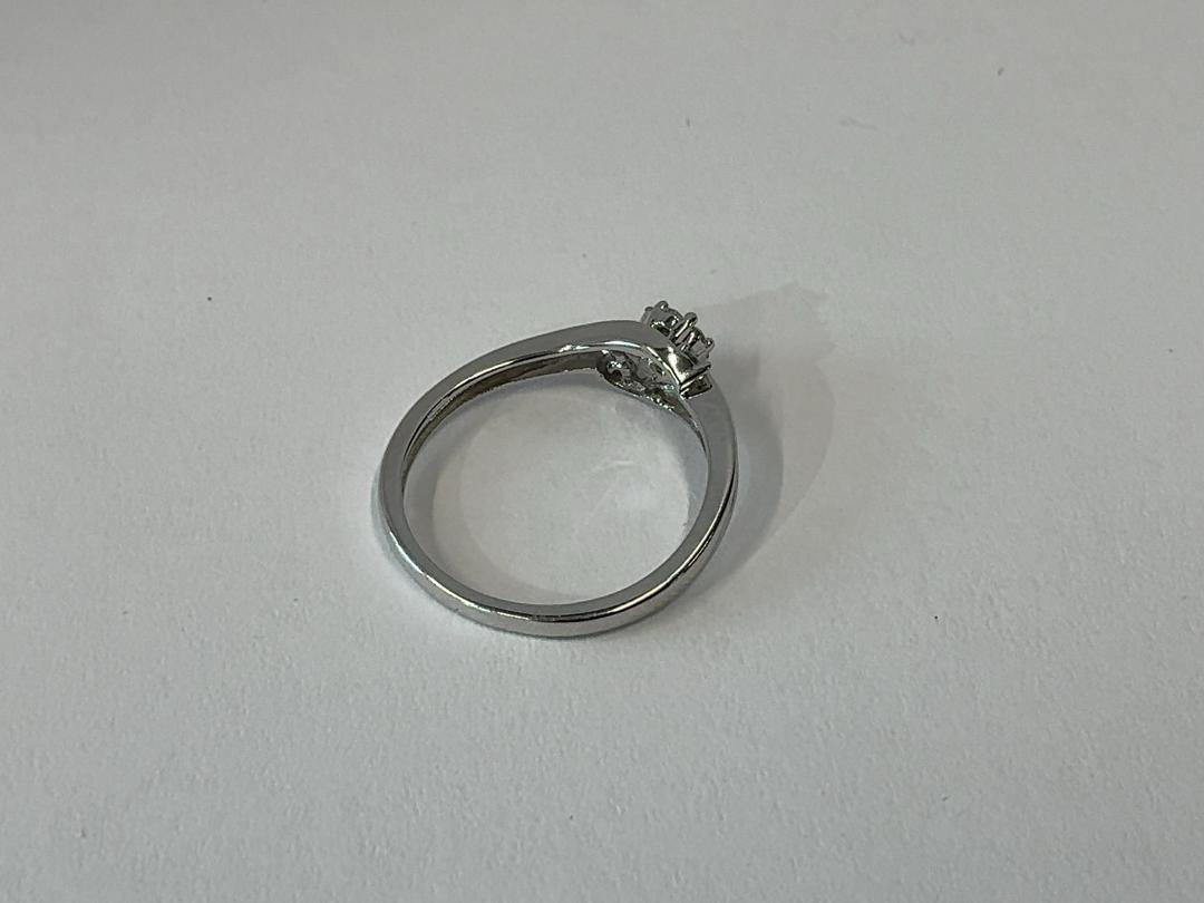 Photo '6' of White Gold Coloured Ring with Diamond Cluster Photo '6' of White Gold Coloured Ring with Diamond Cluster