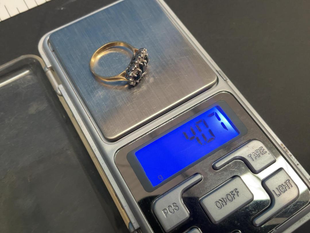 Photo '5' of 10CT Gold Ring w/ Diamonds & Sapphires